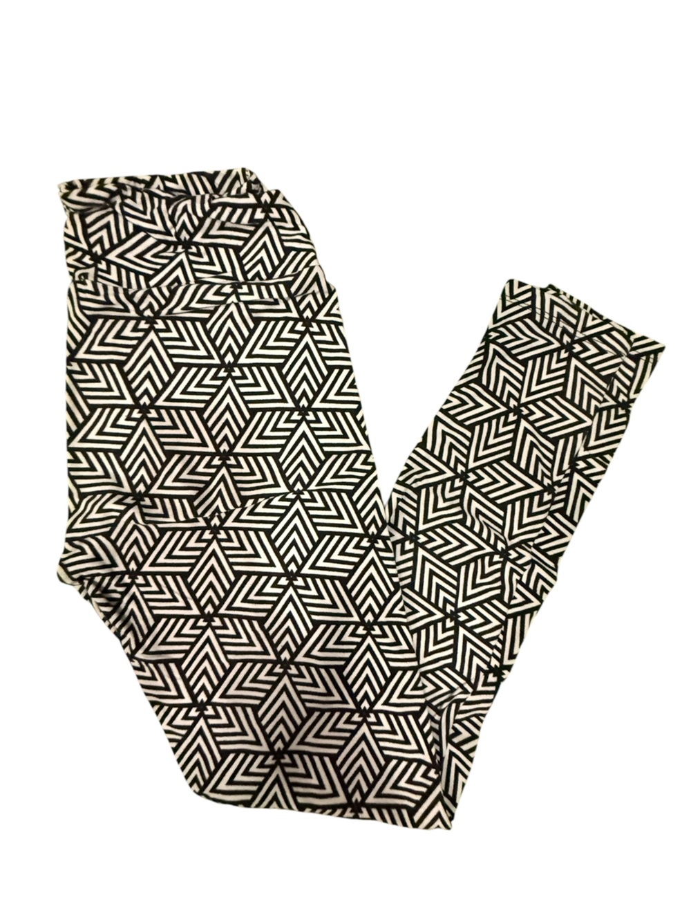 LuLaRoe Black & White Geometric Leggings